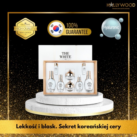 Anjo zestaw luksusowych kosmetyków WHITE z kwasem hialuronowym