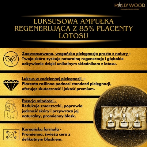 Zestaw 3 regenerujących ampułek z wyciągu z placenty lotosu